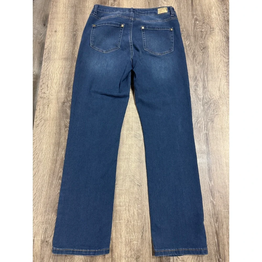 Jones New York Signature Lexington Straight Jeans Blue Dark Wash JPMS9DP253 Sz 6 - Picture 13 of 13